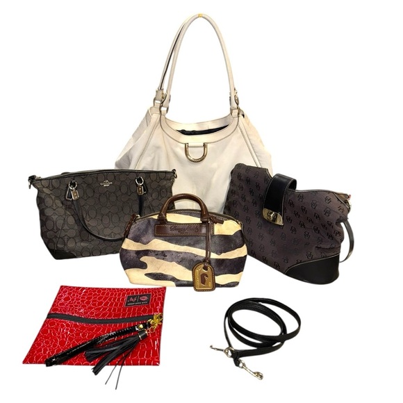Designer Handbag Bundle – Gucci, Coach, Dooney, Makeup Junkie – 6 Pcs - Picture 1 of 16